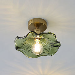 Zenith - Hibiscus-Glas-Deckenlampe in Grün
