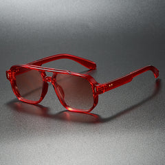 Nariko | Pilotenbrille ( 1+1) Gratis in Rot/Rot