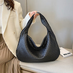 Laila - Gewebte Tasche in Schwarz