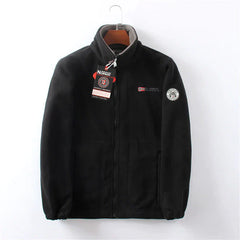 Winddichte & atmungsaktive Herren-Fleecejacke in Schwarz