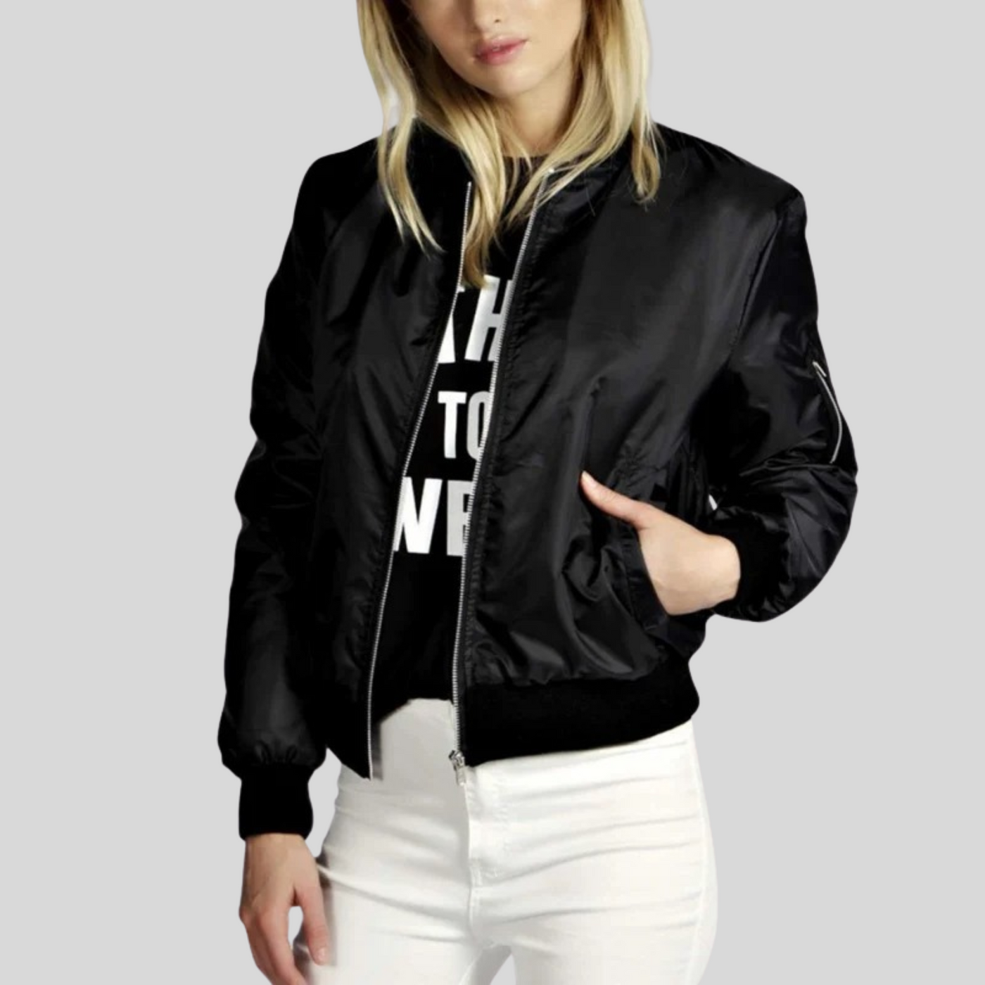 Damen Bomber-Übergangsjacke | Langarm