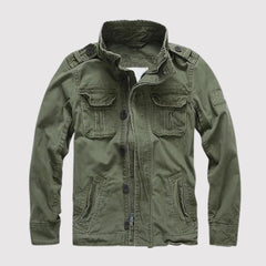 Clark - Retro-Jeansjacke mit mehreren Taschen in Armeegrün