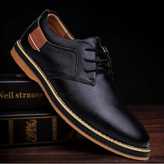 David - Echte Lederschuhe für Herren in Schwarz