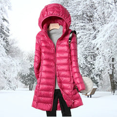 Mina | Ultraleichte Daunenwinterjacke in Fuchsia