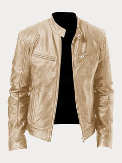 JACKSON - CASUAL-LEDERJACKE in Gold