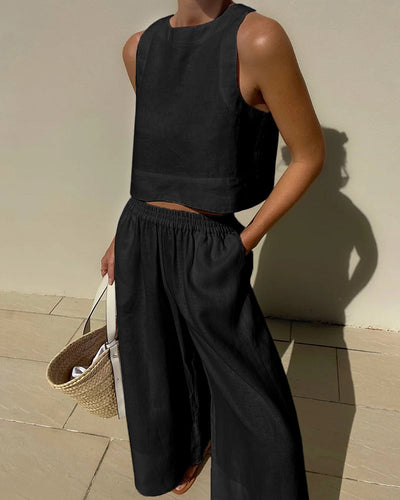 Damen Minimalistisch Leichte Zweiteiliges Set | Sommer