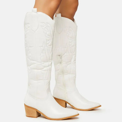 Kniehohe Cowboystiefel für Damen | Klassisch