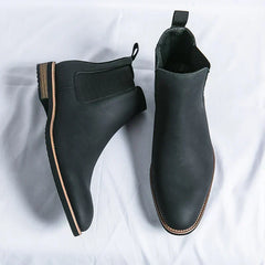 Elias | Chelsea-Stiefel aus Leder in Mitternachtsschwarz