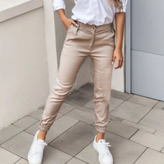 Winona - Jogger-Hose - Hohe Taille in Khaki