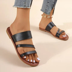 Tabitha | Leicht Verstellbar Sandalen in Schwarz