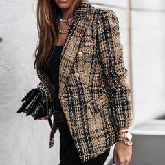 Tove - Schicker Karo-Blazer in Braun