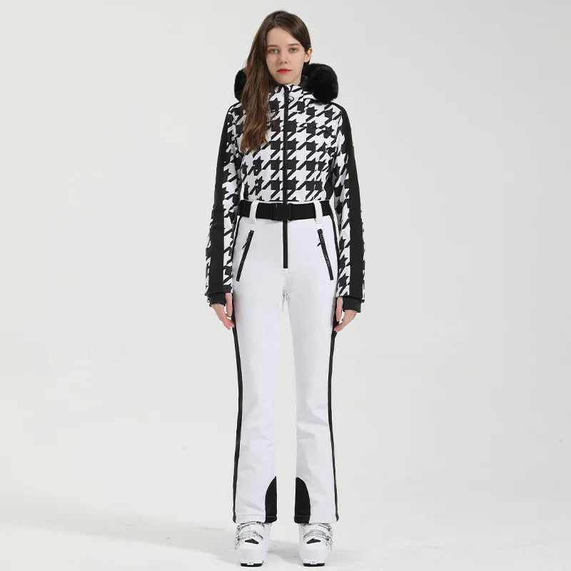 Einteiliger Skianzug für Damen | Wintersportbekleidung
