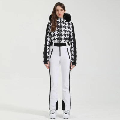 Einteiliger Skianzug für Damen | Wintersportbekleidung