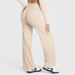 Neria | Gerade Yoga Hose in Milch-Aprikose