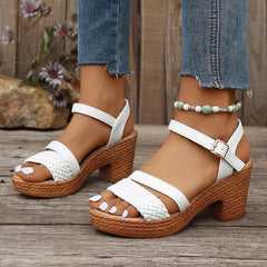 Tabitha | Leicht Gepolstert Sandalen in Weiß