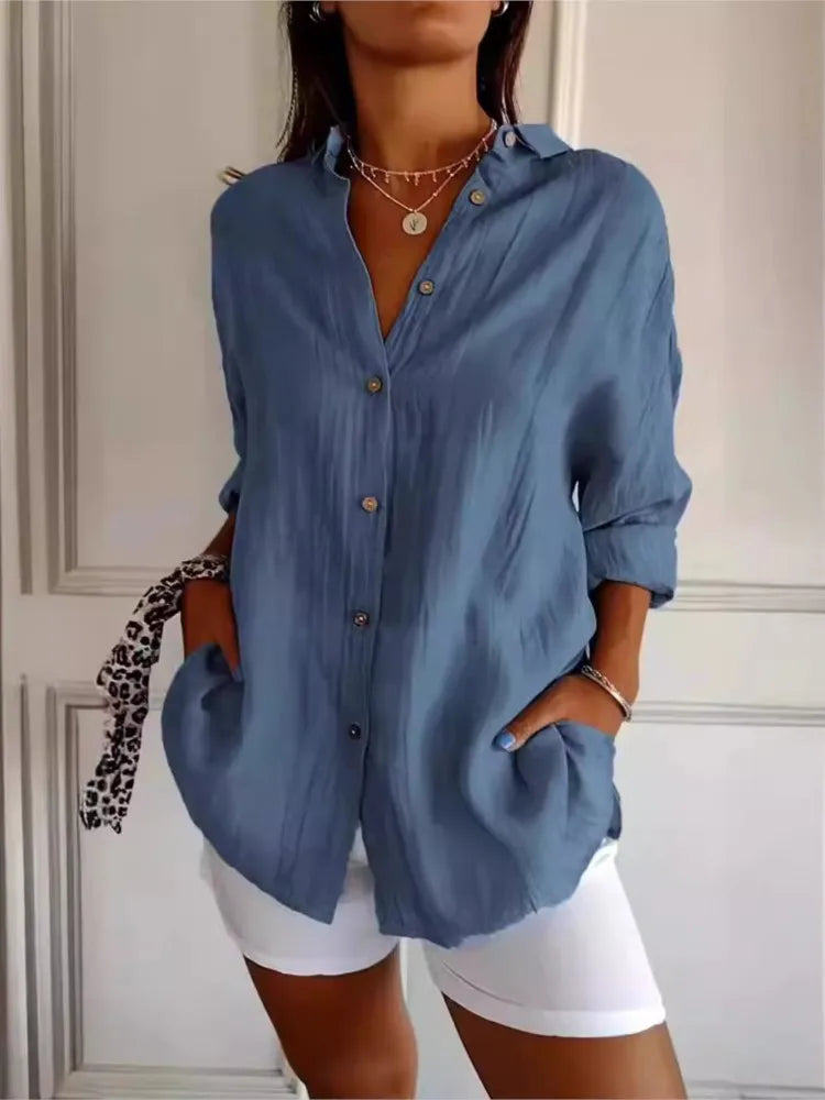 Nadia®️™ | Weiche, atmungsaktive Baumwollbluse