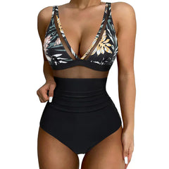Teresa® | Stilvoller Strandbadeanzug in Schwarzes Blatt