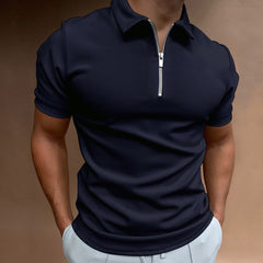 Casual Slim Fit Poloshirt für Herren in Blau
