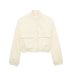 Calliope - Bomberjacke - Lässiger Cropped Fit in Beige-Gelb