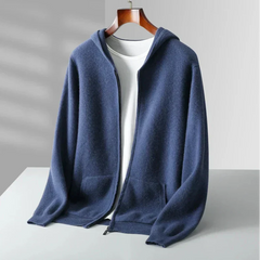 Lucerne Cashmere Hoodie in Blue