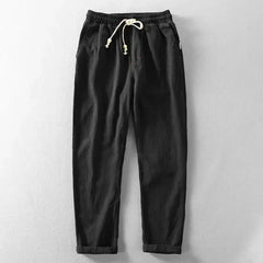 Boby - Drawstring-Sommerhosen in Schwarz