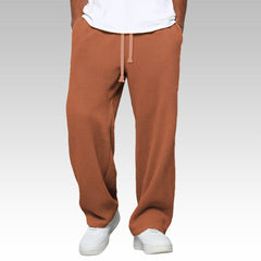 Samuel | Weite Komforthose mit verstellbarem Bund in Orange-rot
