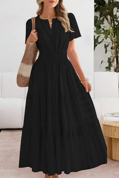 Sophie | Damen Maxikleid elegant für warme Tage in Schwarz