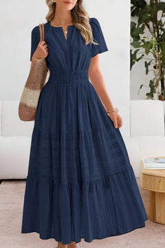 Sophie | Damen Maxikleid elegant für warme Tage in Marineblau