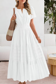 Sophie | Damen Maxikleid elegant für warme Tage in Weiß