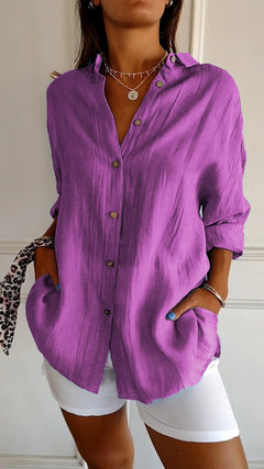 Sarah | Klassisch elegante Bluse in Lila