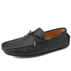 Handgefertigte Loafers aus Wildleder in Schwarz