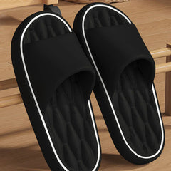 Bequeme Unisex-Hausschuhe | Offene Zehenpartie in Schwarz