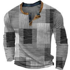 Zayden - Weiches Patchwork-Hemd in Grau