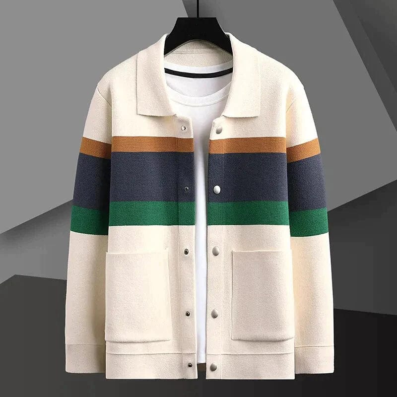 Geknöpfte Strickjacke mit Kragen für Männer
