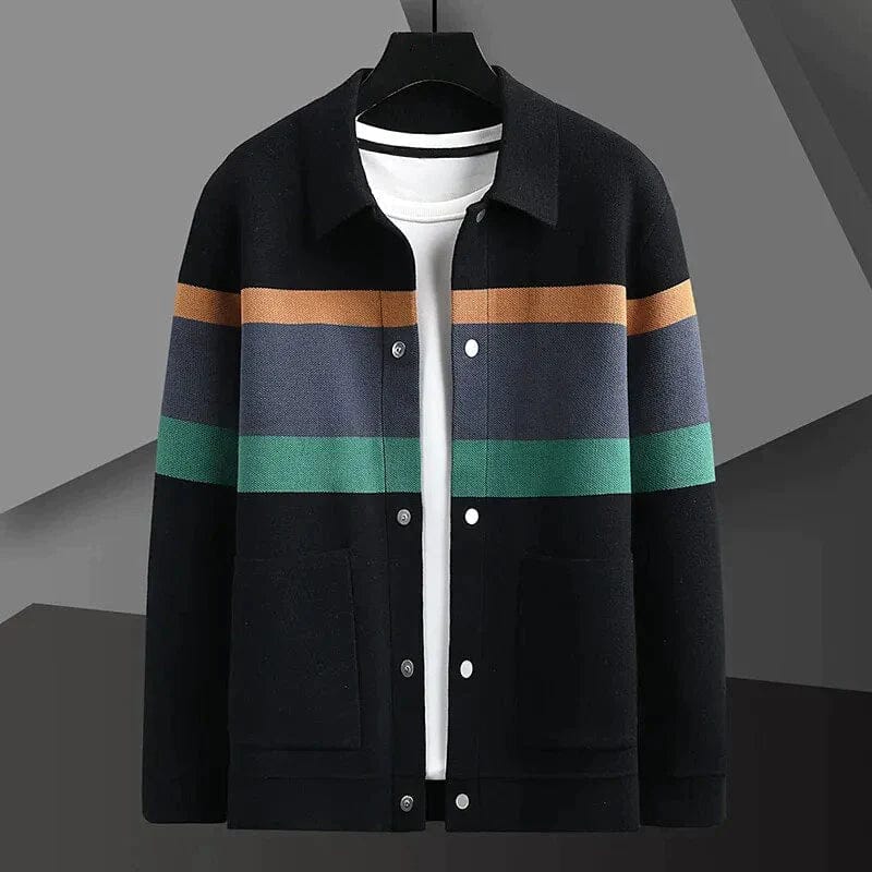 Geknöpfte Strickjacke mit Kragen für Männer
