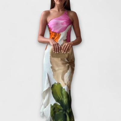Der Sapphire - Stilvolles Patchwork-Maxikleid