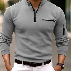 Malo | Herren Gestreiftes Polohemd – Klassisches Streifen Polo in Grau
