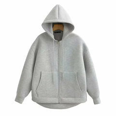 Devorra - Lässiger Hoodie - Gemütliche Oberbekleidung in Hellgrau