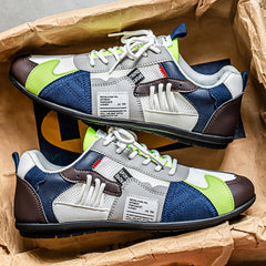 Mats | Bunte Retro-Sneaker in Weiß