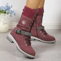 WinterHafen™ Wasserdichte Stiefel mit Weichem Fleecefutter und Rutschfester Sohle / Gemacht für die Kälte, Gedacht für Dich! in Rot