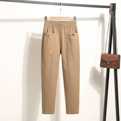 Marelise™ Hose Mit Großen Taschen und Verstellbarem Bund in Khaki