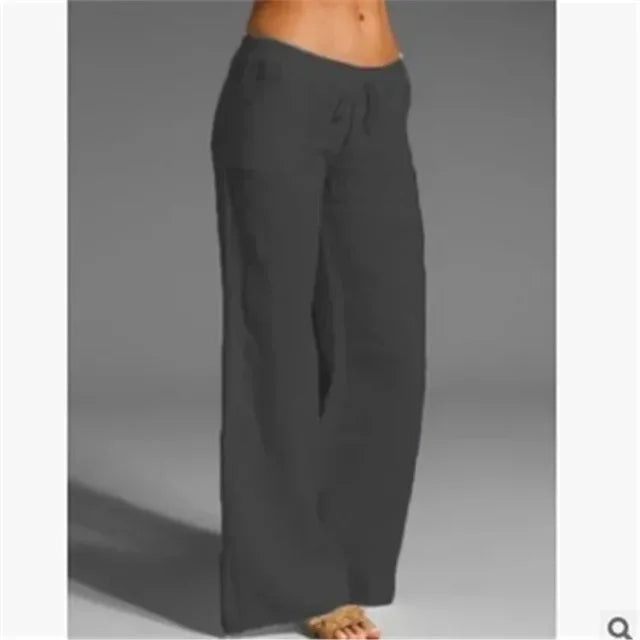 Leinenhose mit Kordelzug für Damen