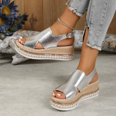 Nuria | Bequeme Sandalen in Silber