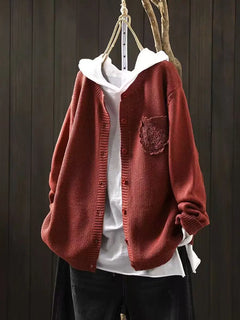 Ansley | Gemütlicher Cardigan in Rot