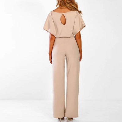 Damen-Jumpsuit Elianne mit weitem Bein und Taillenschnürung
