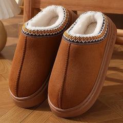 Chloe | Flauschige Plattform Hausschuhe™ in Braun