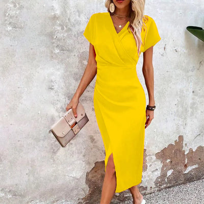 Vada - Lässiges kurzes Minikleid mit V-Ausschnitt für Damen