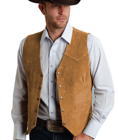 Herren Trachtenhemd | Geknöpftes Vest in Gold