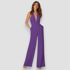 Bea | Schlaghosen-Jumpsuit in Lila