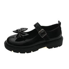 Klassische Dirndl Schuhe für Damen | Schwarz in Schwarzer Bogen